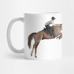 Chestnut Showjumper Schooling in Neutrals Mug